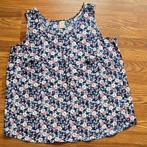 Faded Glory Floral Sleeveless Top